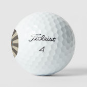 Monogram Initiaal Vintage Retro Zonneuitbarsting Golfballen (Logo)