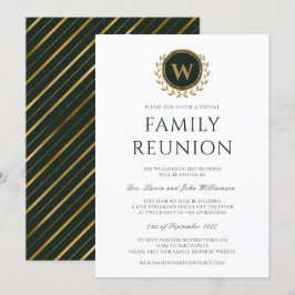 Monogram Initiaal Virtuele Familie Reunion Kaart