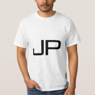 Monogram Initiaal Voeg naam of tekst Mannen modern T-shirt