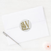 monogram initiaal W sticker (Envelop)