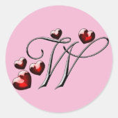 monogram initiaal W sticker (Voorkant)