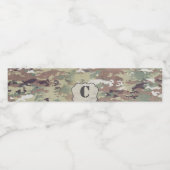 Monogram Initiaal Water Etiket Fles Leger OCP Camo (Enkel label)