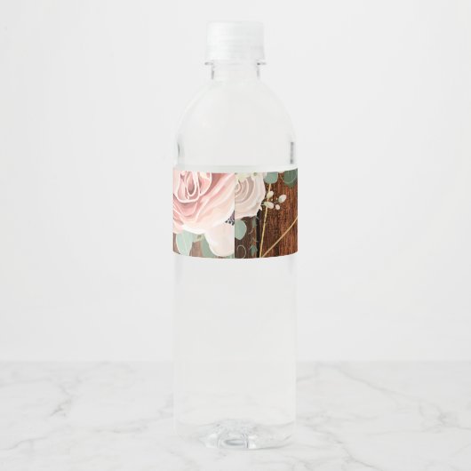 Monogram Initiaal Water Fles Etiket Geometrische R (Achterkant)