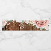 Monogram Initiaal Water Fles Etiket Geometrische R (Enkel label)