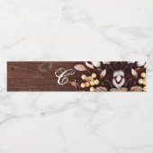 Monogram Initiaal Waterfles Etiket Katoenen tak (Enkel label)