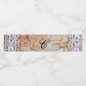 Monogram Initiaal Waterfles Etiket land schuur w (Enkel label)