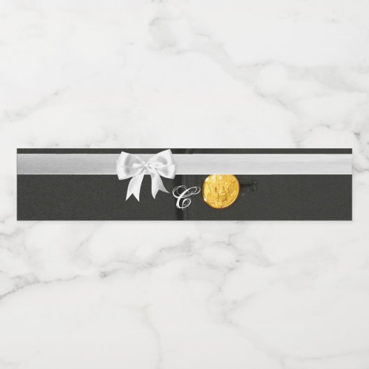 Monogram Initiaal Waterfles Etiket Legerjurk Gre (Enkel label)