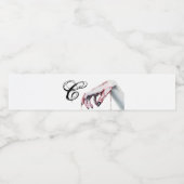 Monogram Initiaal Waterfles Etiket zombie bloed d (Enkel label)