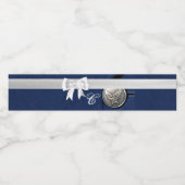 Monogram Initiaal Waterfles Label AirForce Dress Waterfles Etiket (Enkel label)