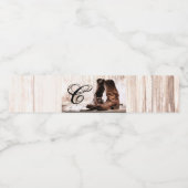 Monogram Initiaal Waterfles Label Boots Land Etiket (Enkel label)