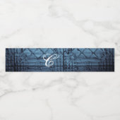 Monogram Initiaal Waterfles Label Rustic Tin Pan Etiket (Enkel label)