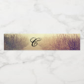 Monogram Initiaal Waterfles Label Sunrise Pathwa Waterfles Etiket (Enkel label)