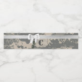 Monogram Initiaal Waterflesetiket ARMY ACU Camo Waterfles Etiket (Enkel label)