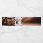 Monogram Initiaal Waterflesetiket Cowboylaarzen B Waterfles Etiket (Enkel label)