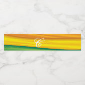 Monogram Initiaal Waterflesetiket lgbtq regenboog Waterfles Etiket (Enkel label)