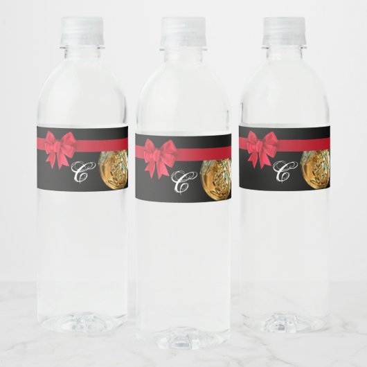 Monogram Initiaal Waterflesetiket Mariene Jurk Waterfles Etiket (Flessen)