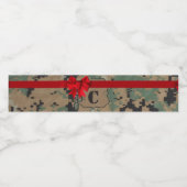 Monogram Initiaal Waterflesetiket Marine DIGITAL Waterfles Etiket (Enkel label)