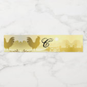 Monogram Initiaal Waterflesetiket Sunny Morning Waterfles Etiket (Enkel label)