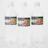 Monogram Initiaal Waterflesetiket XMAS Truck Baf Waterfles Etiket (Flessen)