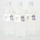 Monogram Initiaal Waterflesetiket Zomer Land Waterfles Etiket (Flessen)