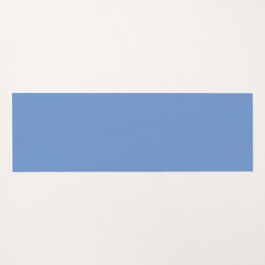 Monogram initiaal waterverf bloem blauw yogamat (Achterkant (horizontaal))