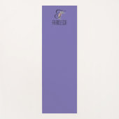 Monogram initiaal waterverf bloem lavendel yogamat (Voorkant)