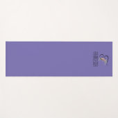 Monogram initiaal waterverf bloem lavendel yogamat (Voorkant (horizontaal))