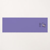 Monogram initiaal waterverf bloem lavendel yogamat (Voorkant (horizontaal))