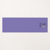 Monogram initiaal waterverf bloem lavendel yogamat (Voorkant (horizontaal))