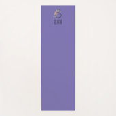 Monogram initiaal waterverf bloem lavendel yogamat (Voorkant)