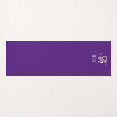 Monogram initiaal waterverf bloem paars yogamat (Voorkant (horizontaal))
