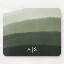 Monogram Initiaal Waterverf Jungle Groen Ombre