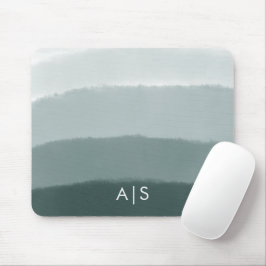 Monogram Initiaal Waterverf Limed Spruce Ombre Muismat