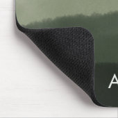 Monogram Initiaal Waterverf Oerwoud Groen Ombre Muismat (Hoek)