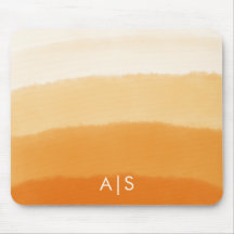 Monogram Initiaal Waterverf Pompoen Oranje Ombre