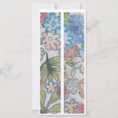 Monogram Initiaal Whimsical Floral Twee Bladwijzer (Achterkant)