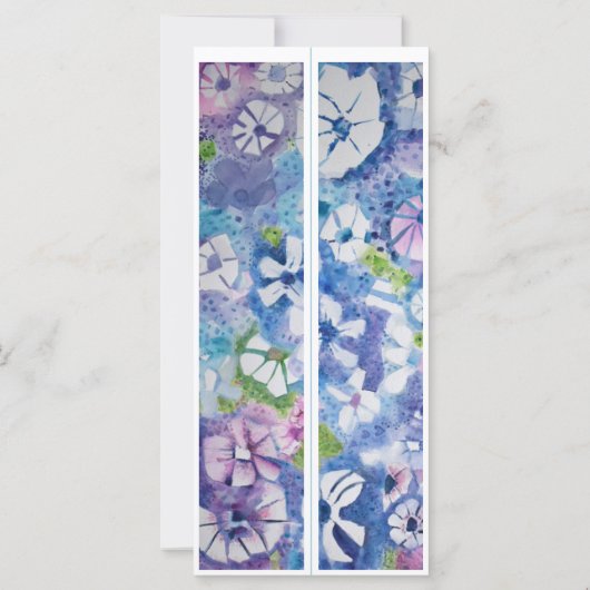 Monogram Initiaal Whimsical Flowers Twee Bladwijze (Achterkant)