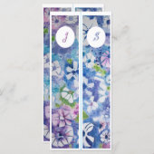 Monogram Initiaal Whimsical Flowers Twee Bladwijze (Voorkant / Achterkant)