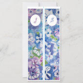 Monogram Initiaal Whimsical Flowers Twee Bladwijze (Voorkant)
