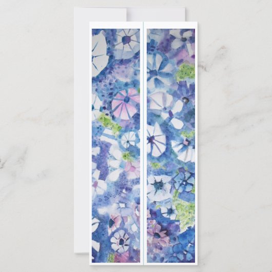 Monogram Initiaal Whimsical Flowers Twee Bladwijze (Achterkant)