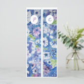Monogram Initiaal Whimsical Flowers Twee Bladwijze (Staand voorkant)