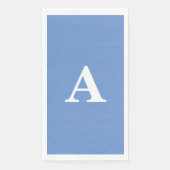 Monogram Initiaal Wit Aangepaste Naam Korenbloem B Servet (Voorkant)