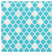 Monogram initiaal witte trellis patroonstof stof (Close Up)