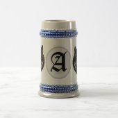 Monogram Initiaal Wolf Beer Stein Gift Mok (Center)