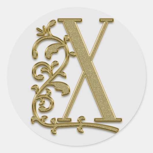 monogram initiaal X sticker (Voorkant)