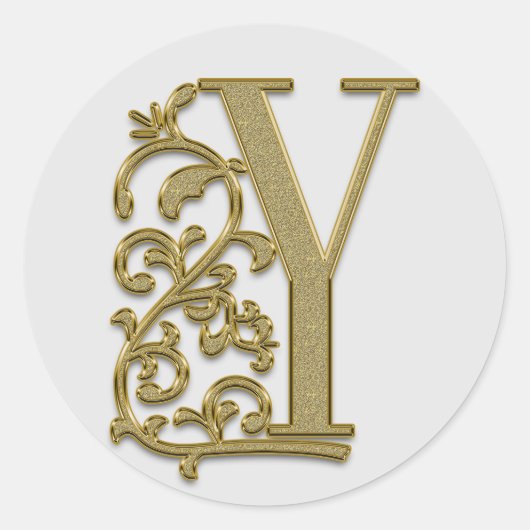 monogram initiaal Y stickers (Voorkant)