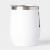 Monogram Initiaal Z Blue Floral Waterverf Gift Haa (Rechts)