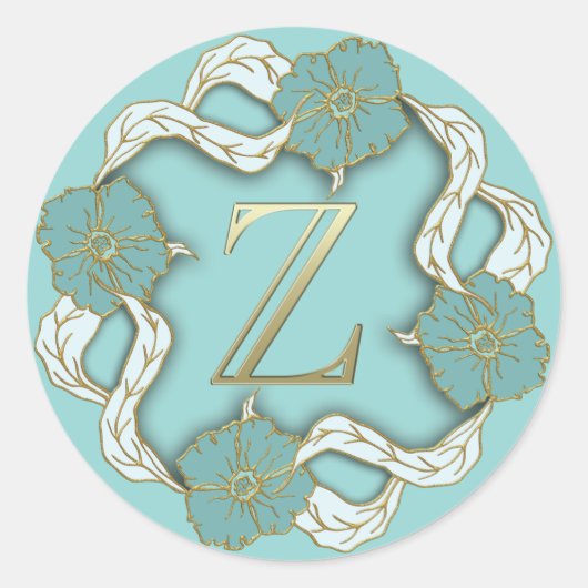 monogram initiaal Z stickers (Voorkant)