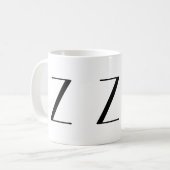 Monogram Initiaal Z zwarte & witte, moderne koffie Koffiemok (Voorkant links)