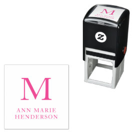 Monogram Initiaal Zelfinktende Stempel